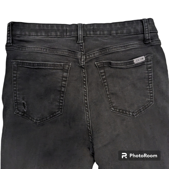 Joe's Jeans Black Distressed High Rise Cropped Ankle Jeans Women's Size 31 - Picture 4 of 6